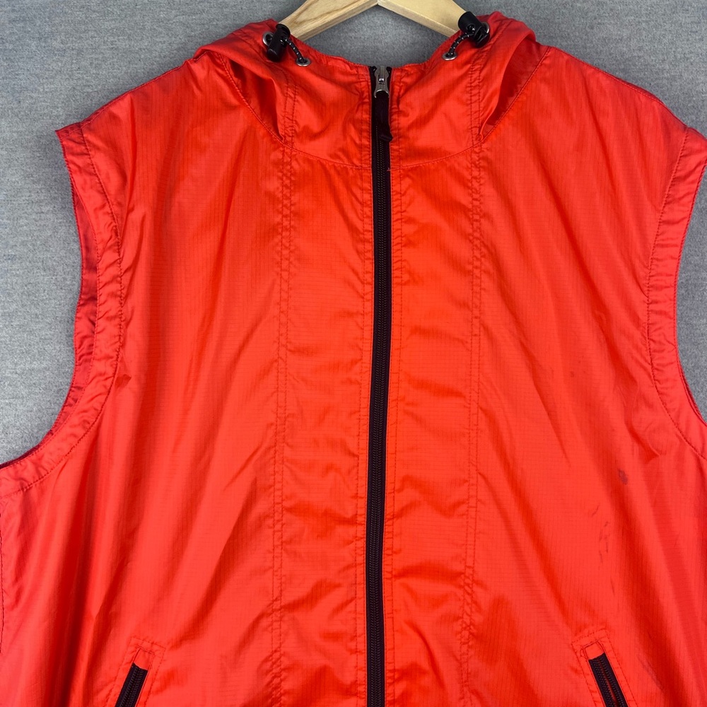 Vintage Gap Nylon Vest Hooded Full Zip Orange‎ XL Streetwear Outerwear